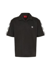 Hugo Boss Men's Dalpars Graphic Print Sleeve Polo Shirt, Black