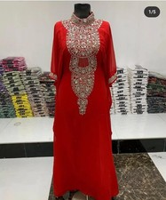 Kaftan Dress SALE Moroccan Fancy Designer Dubai Wedding Long Party Gown Farasha