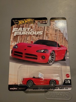 2025 Hot Wheels Fast & Furious Mix 1 #2/5 2003 Dodge Viper SRT 10 VIPER RED