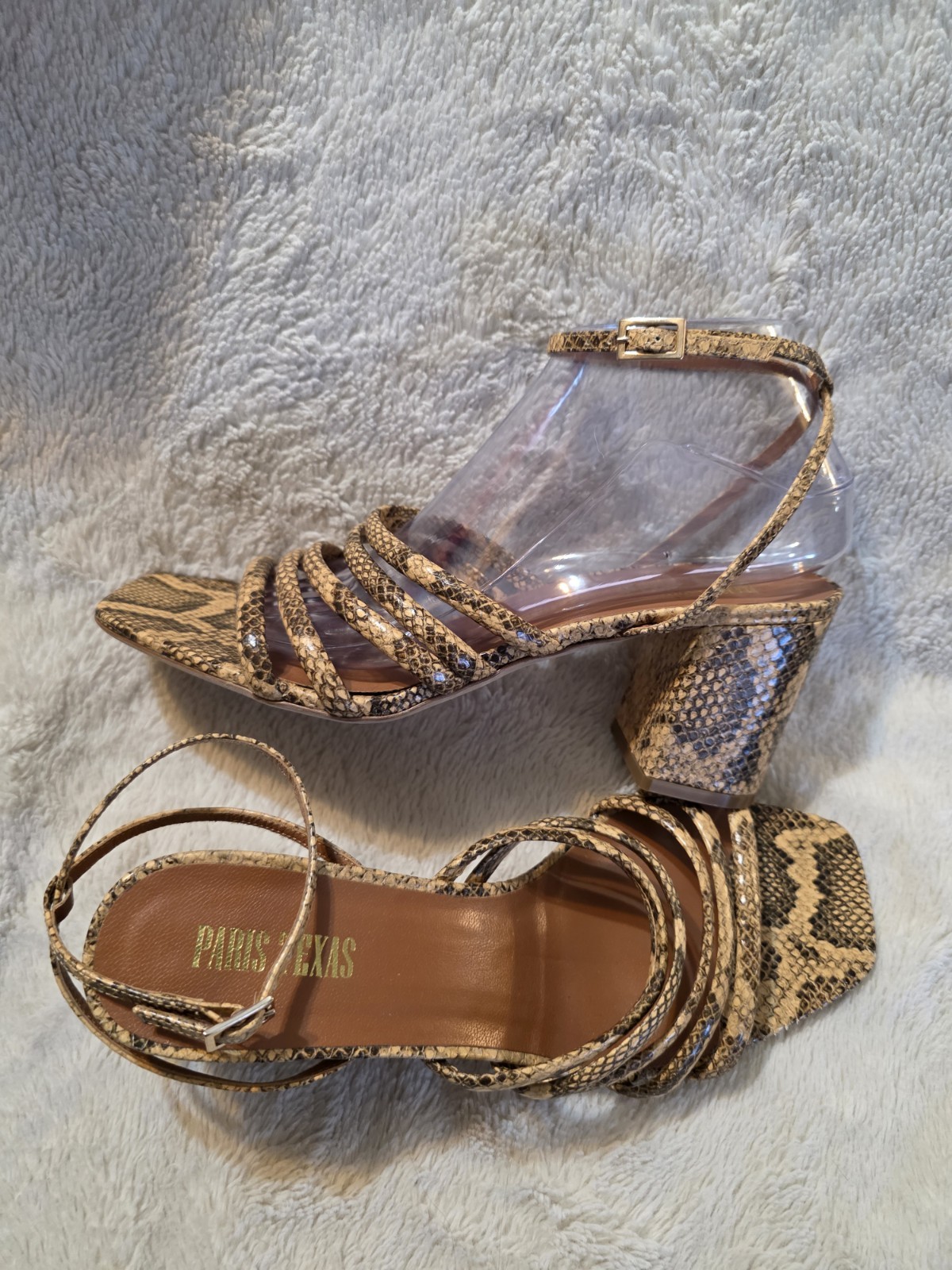 Paris Texas Womens Carla Python Leather Sandals S… - image 21