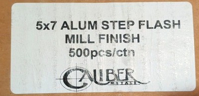 Lot of 100 5x7 Aluminum Step Flashing NEW Mill Finish Caliber metal 100 pack