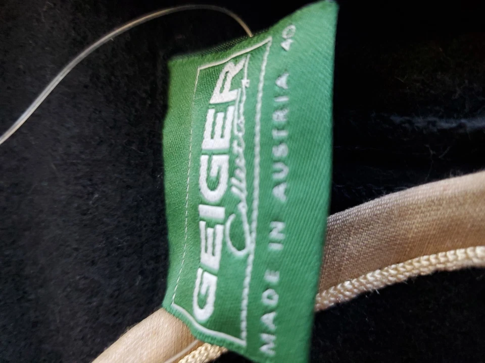 Blazer Geiger de lana negro con ribete tostado talla 40 nuevo con etiquetas para mujer Foto 4 de 4