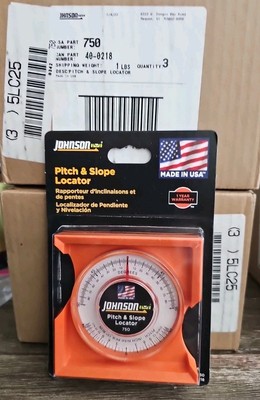  Johnson Level & Tool 750 Pitch&Slope Locator Brand New Never Used  