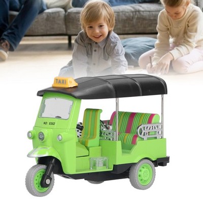 Rückzug-Tuk-Tuk Fahrzeug Grün Thailändisches Dreirad-Modell Spielzeug 1C8K