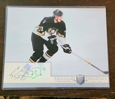 2006/07 Be a Player Evgeni Malkin Rookie Signature Portraits 8x10 Card. rookie card picture
