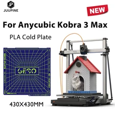 Geco Build Plate For Anycubic Kobra 3 Max 430x430 Flexible 0℃ Cold Printing PLA