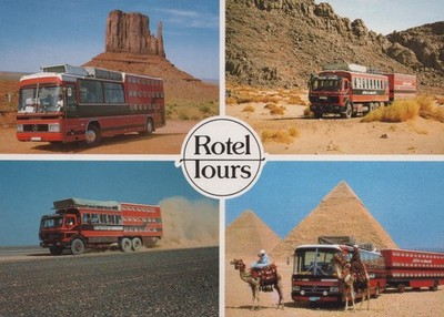 Rotel Tours Advertising Postcard Bus Travel Rolling Hotel Tittling Passau