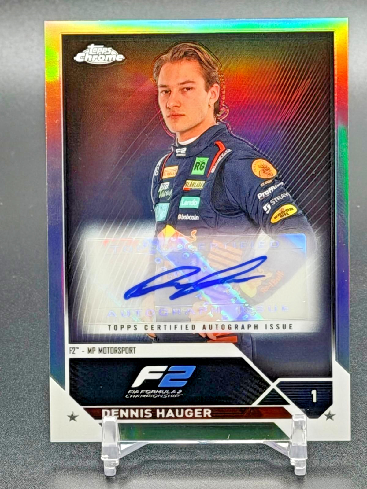 2023 Formula 1 Topps Chrome F1 Dennis Hauger Autograph Auto #CAC-DH F2 Portrait