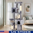 Large Cat Tree Tower W/ Scratching Posts Hideouts Plush Platforms Indoor Cats US