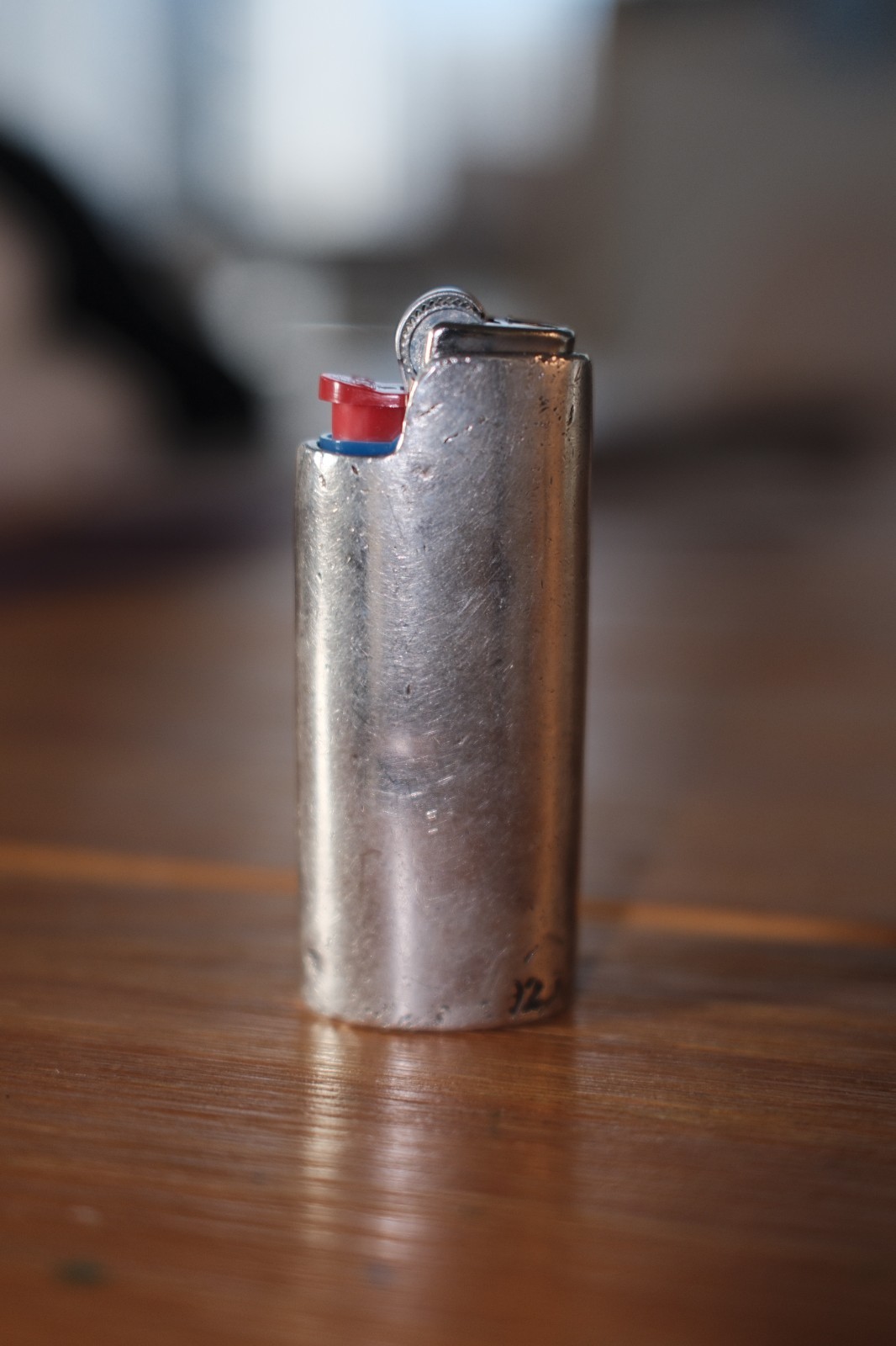 Vintage Good Art Hlywd Mini BIC Lighter Case Sterling Silver .925