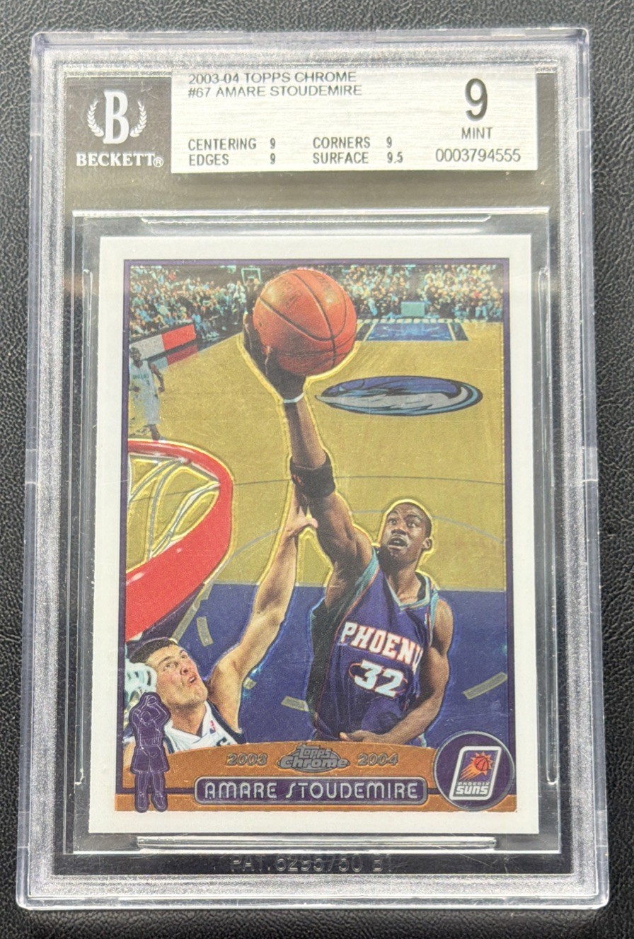 Amare Stoudemire 2003-04 Topps Chrome #67 Phoenix Suns Beckett 9 MINT