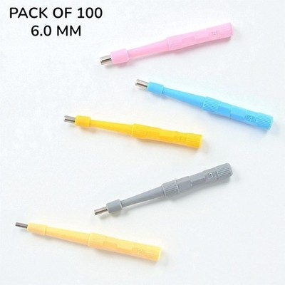 6.0 MM Disposable  Biopsy Punch Sterile Dermal Punch Individually Packed 100 Pcs