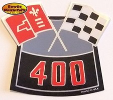 1970 1971 Big Block Chevy 400 Crossed Flags Air Cleaner Decal Gm Licensed Usa