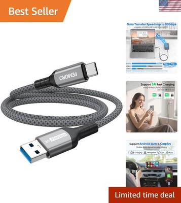 USB C Data Cable 3ft, USB 3.1/3.2 Gen 2 A to Type C 10Gbps High Speed Data Tr...