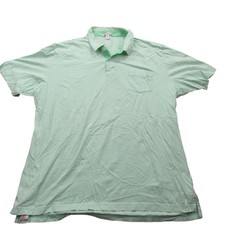 Peter Millar XXL Mens Green Stripe Short Sleeve Polo Shirt 100 Pima Cotton