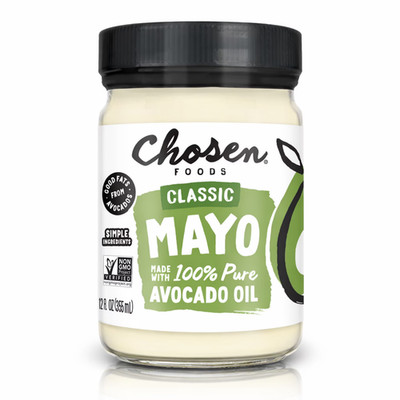 Chosen Foods 100% pure Avocado oil Classic Mayo 12 fl Oz Jar...