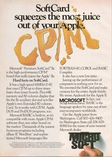 Microsoft SoftCard IIe Print Ad Vintage Apple Computer CP/M 1984