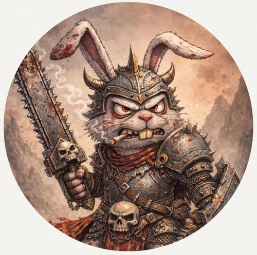 Hayleybug 1/2 oz Rabbit of the Last Stand silver round w/ COA POP 15