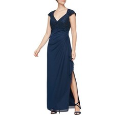 ALEX EVENINGS Cap Sleeve Empire Waist Evening Gown NWT IN STORES 199 SZ 16