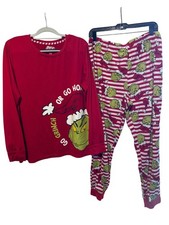 2 Pc Pajama Set GRINCH Size XL 16-18 EUC
