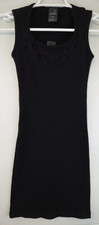 Express Women's XXS/XS Black Square Neck Lace Trim Seamless Mini Dress NWT $78