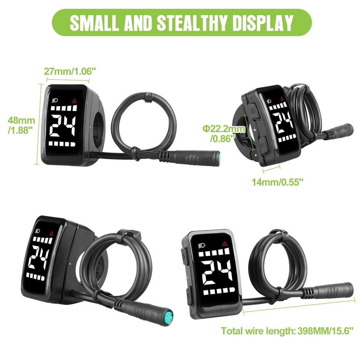 Durashmall Ebike DZ41 Display voor Bafang Gemonteerde Motor M500 0102