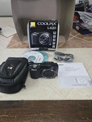 Nikon Coolpix L26 16.1MP Digital Camera With Box Bag Manual See Photos Works