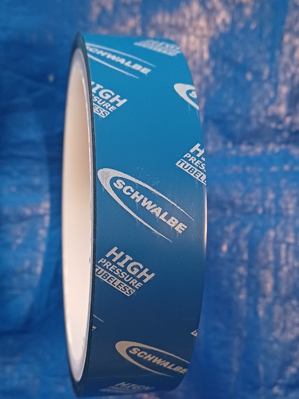Schwalbe tubeless rim tape. 23mm x 10m. RRP £25.