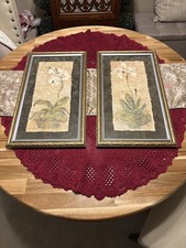 JC Penney Designer Cheri Blum Set Of 2 Framed Orchid Flower print Pictures