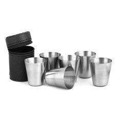 New 5/10 Pack Mini Stainless Steel Shot Glass Glasses 1 Fl Oz 30ml Set