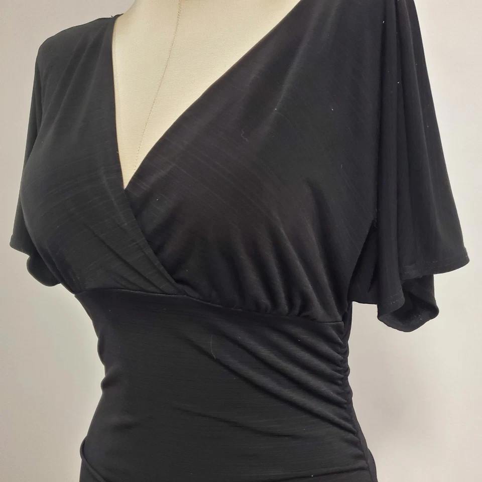 Top Babydoll Iz Byer California para Mujer Y2K Bruja Talla S Negro Preppy Elastizado Foto 2 de 4