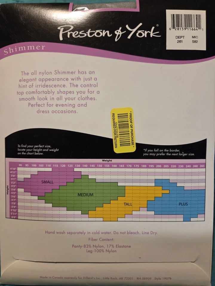 Preston & York SHIMMER Size Medium Silver shimmer Control Top NEW - Image 2 of 4