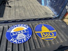 Southern Pacific Railroad And B O Metal Signs, Great For Your Train Room