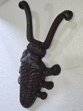 Vintage Cast Iron Beetle Boot Jack - Antique Style Shoe Remover Doorstop