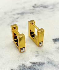CELINE Square Hoop Earrings - Pre owned / KE3...