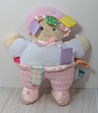 Mary Meyer Taggies Baby doll plush pink white thermal waffle weave