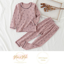 Cotton Kids Pajamas childrens pajamas Gifts for Kids Organic Girls Pajamas Pink