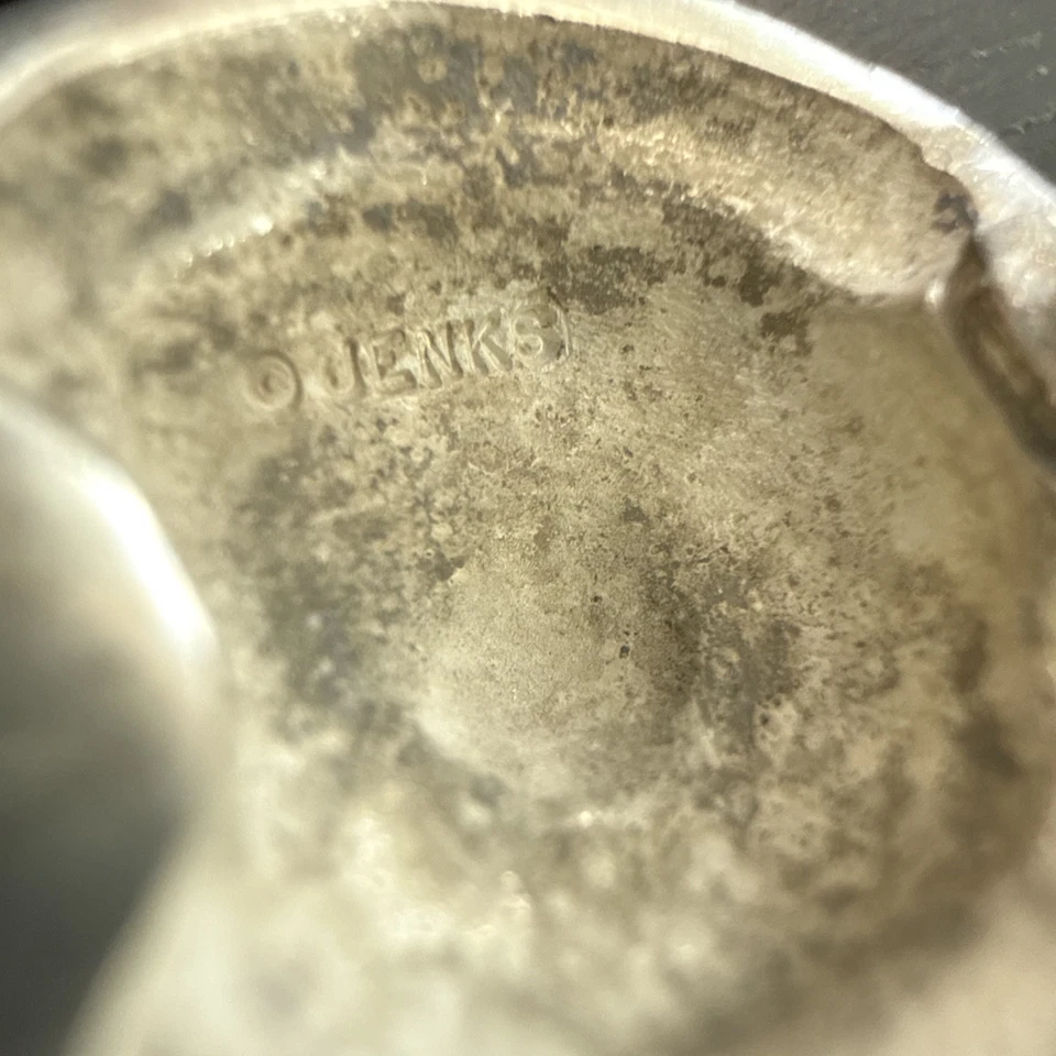 Lisa Jenks Earrings Bullseye with “X”s Dangle Clip On Sterling Silver - Image 4 of 4