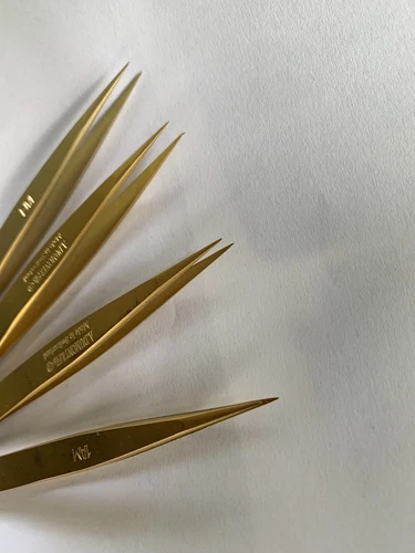 tweezers Dumont 4pce brass No 1