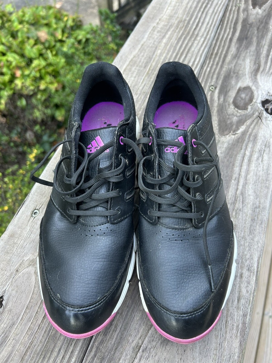 Adidas Traxion Black/Purple Athletic Golf Shoes EMG 004002 Size