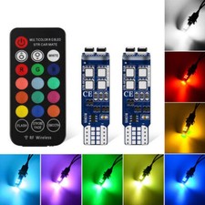 2pcs T10 W5W Controllo RF 2835 RGB 168 194 10Led Lampada Bagagliaio Auto Luci di Parcheggio