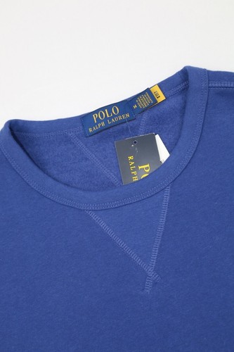 Polo Ralph Lauren Mens Monochrome Blue Small Pony Fleeced Sweatshirt M V-Insert - Picture 3 of 11