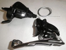 microSHIFT MEZZO 3-speed FRONT DERAILLEUR/SHIFTER MOUNTAIN BIKE PARTS 754-15