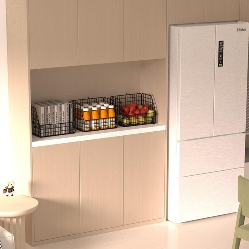 Stackable Wire Storage Baskets for Kitchen Closet Pantry, Hanging Closet - Picture 9 of 10