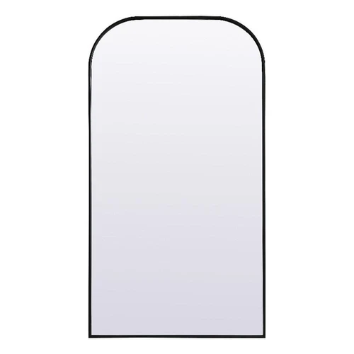 Elegant Decor Blaire Arch Modern MDF Wood/Iron Full Length Mirror in Black - Picture 1 of 8