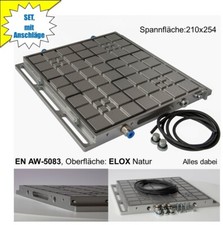 ELOX Vakuumplatte Rasterplatte Vakuumpad Spannplatte210x254 groß CNC Router SET