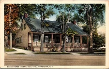 Postcard Black Horse Tavern in Johnstown, New York