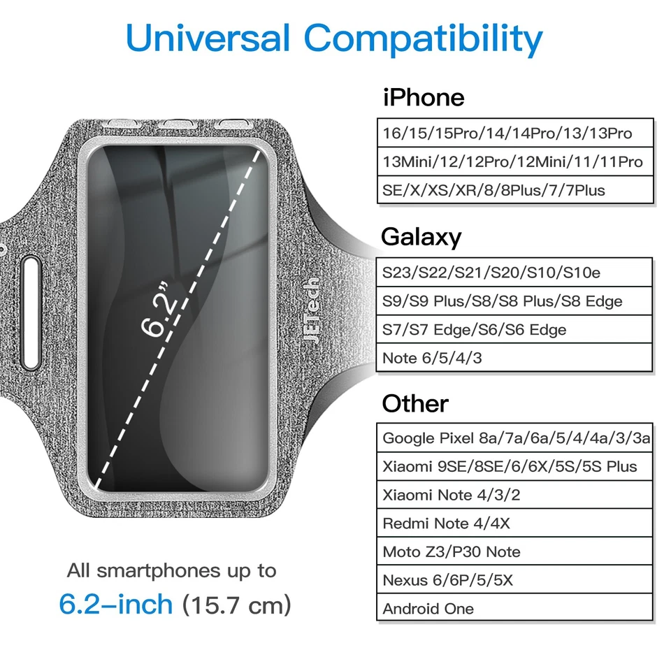 Phone Armband Holder with Key Holder and Card Slot for Phone Upto 6.2 inch - Image 2 of 4