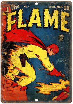 The Flame Comic No 4 Vintage Book Cover 12