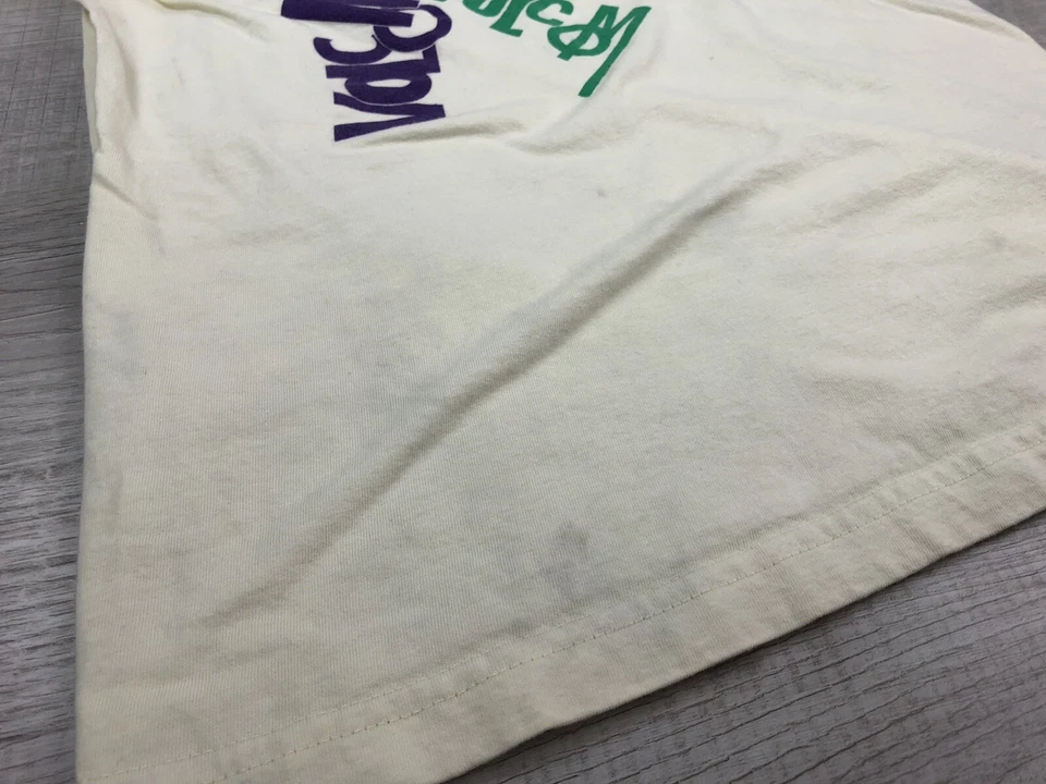 Vintage Volcom T Shirt Light Yellow Basic Tee Print Mens Size Small - Image 3 of 4